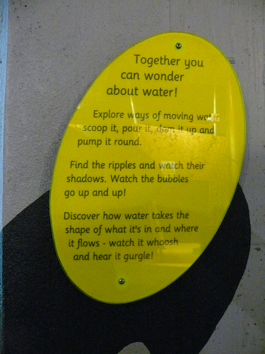 Cartel 'eau' Science Museum Londres