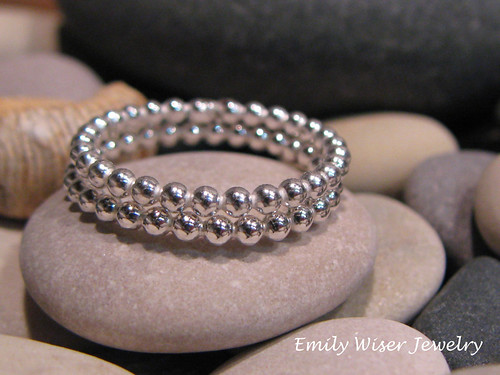Sterling Silver Stacking Bead Rings by EmilyWiserJewelry2011