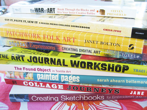 A fresh pile of creative books