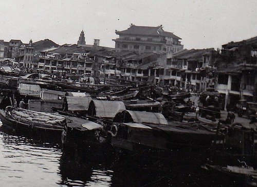 Singapore, boat quay.(enlarged detail)
