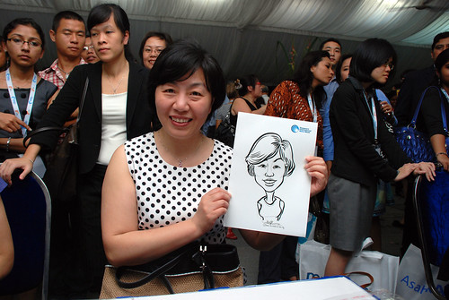 caricature live sketching for Singapore International Water Week Closing Dinner - 16