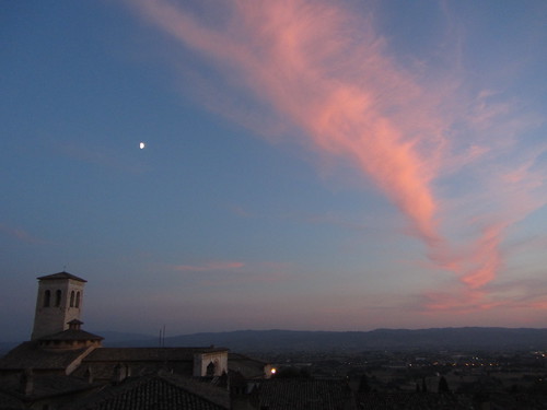 long cloud over san pietro, plus moon