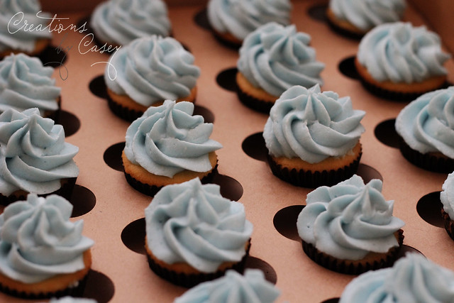 Baby Blue Miniture Cupcakes