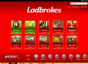 Ladbrokes Casino Lobby