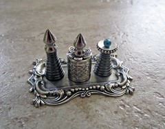 Miniature Medieval Silver Potions Set~1:6th and 1:4th Scales
