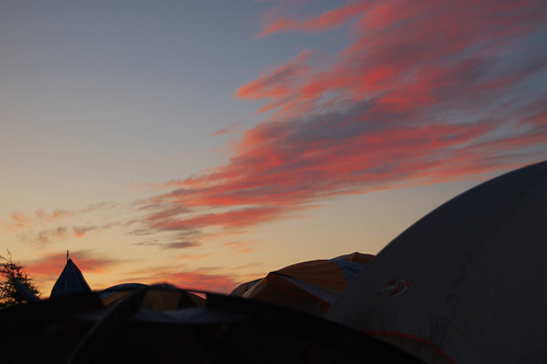 Sunrise over Tent CIty - Evolve Festival 2011