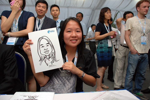 caricature live sketching for Singapore International Water Week Closing Dinner - 4