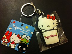 Yogurtland Hello Kitty Keychain