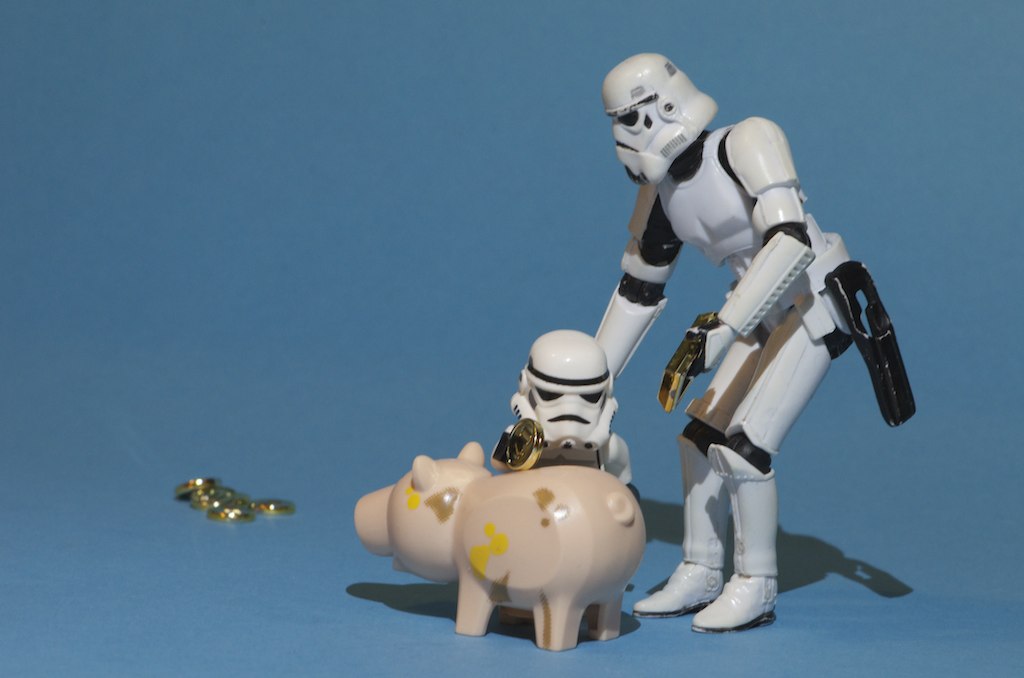 We're saving all our money to make a new Death Star