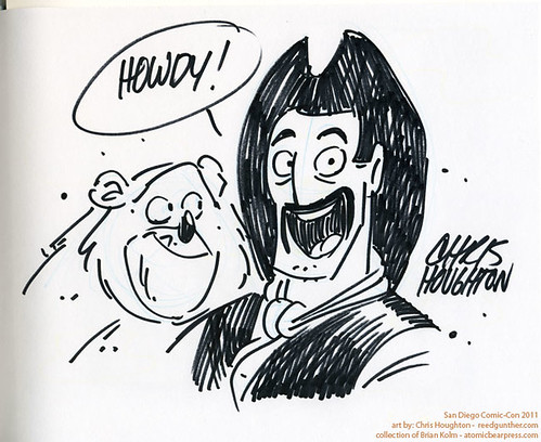 SDCC2011 art commission - Reed Gunther and Sterling the Bear