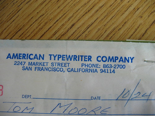 Typewriter Receipt