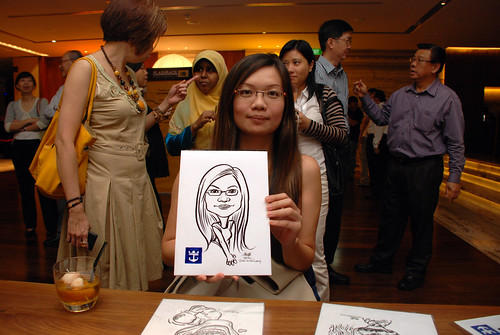 caricature live sketching for Royal Caribbean International Dinner and Dance 2011 - 4