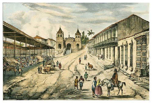 019-Vista del Gran Mercado de Cuba-Isla de Cuba Pintoresca-1839- Frédéric Mialhe- University of Miami Libraries Digital Collections