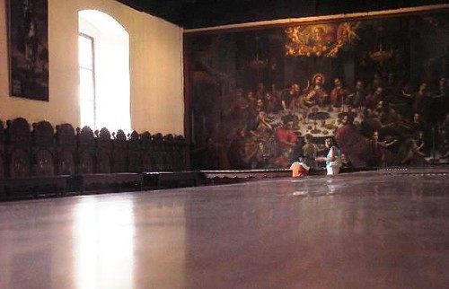 Sala con el impresionante cuadro de la Ultima Cena