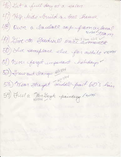Things to do before I die - 1993