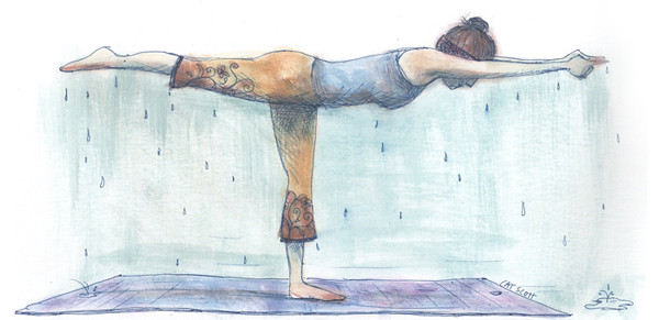 yoga crazy bikram illustration