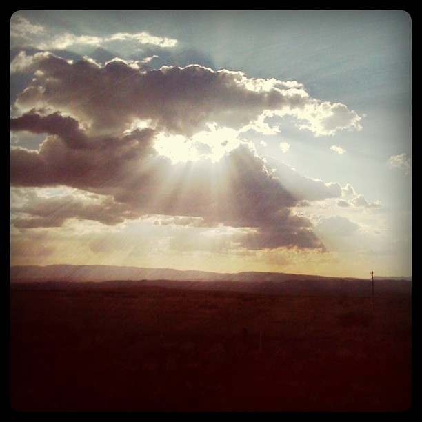 Sun rays out in the middle of nowhere NM