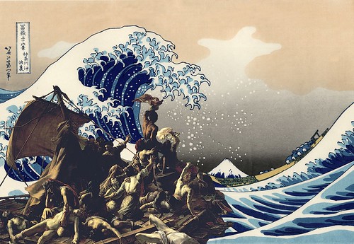 "Nouvelle vague" par Messieurs Katsushika Hokusai et Théodore Géricault. (Collection très particulière) by Kwalestafar