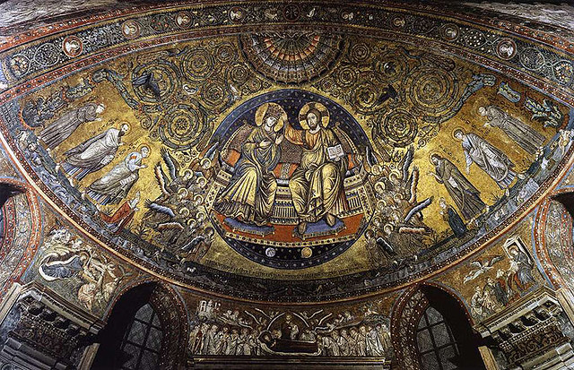 Mosaico de Coronacion de la Virgen