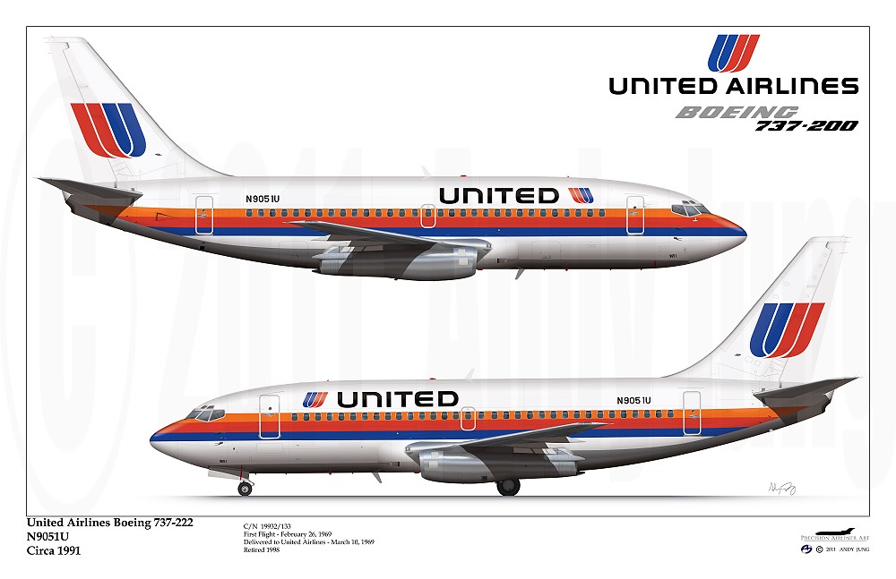 United Airlines Boeing 737-222 (N9051U)