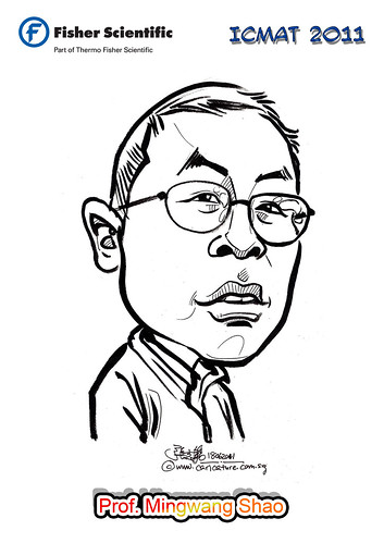 Caricature for Fisher Scientific - Prof. Mingwang Shao