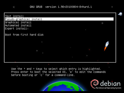Debian GNU/Hurd grafikus telepítő #1