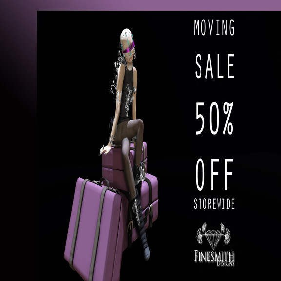 FINESMITH DESIGNS MOVING SALE POSTER