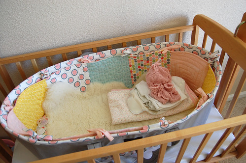 a new moses basket and hand knits