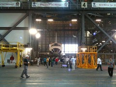 Space Shuttle Discovery in the VAB