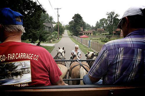 Zoar Ohio Harvest Festival 2011:  View from the wagon.