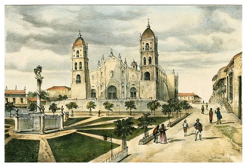 006-Iglesia Catedral de Santiago de Cuba-Isla de Cuba Pintoresca-1839- Frédéric Mialhe- University of Miami Libraries Digital Collections