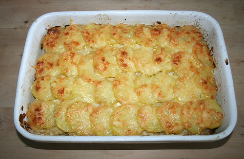 22 - Leberkäse-Sauerkraut-Auflauf mit Kartoffeln - Fertig überbacken