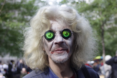 Zombie man at Occupy Wall Street