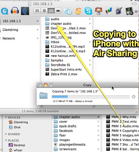 Copy to iPhone with Air Sharing