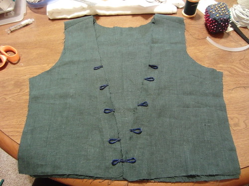 Flemish Overgown Bodice Piece With Loops Tacked On