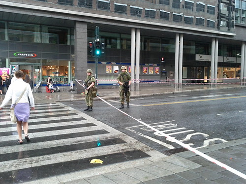 Oslo Terror 2011: Royal Guard in downtown Oslo