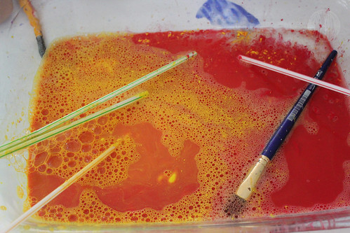 soapy paint water 