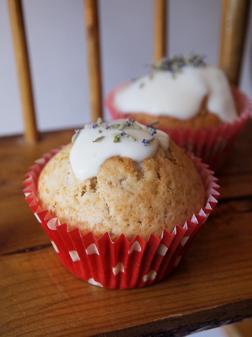 lavender cupcakes with yoghurt