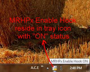 Screenshoot 2 - ON Status - MRHPx Enable Hook