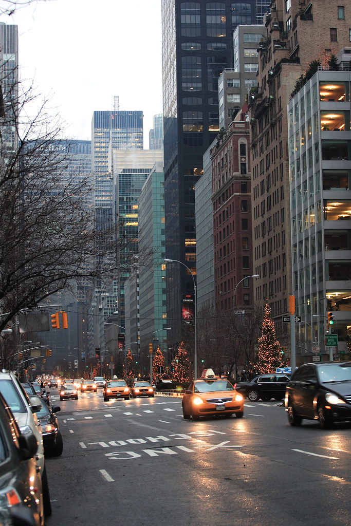 Park Avenue during winter
