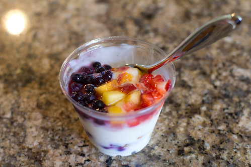 Fresh fruit yogurt.