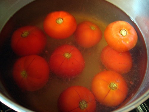 Tomato heaven: quick boil to remove skins