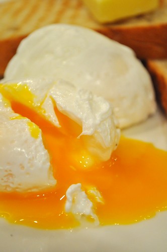 flowy poached egg
