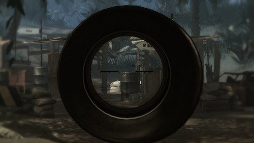 The view through the sniper rifle