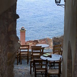 Monemvasia (single gate) - café by the sea
