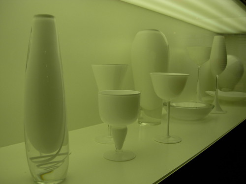 Josiah McElheny-- White glass glowing green