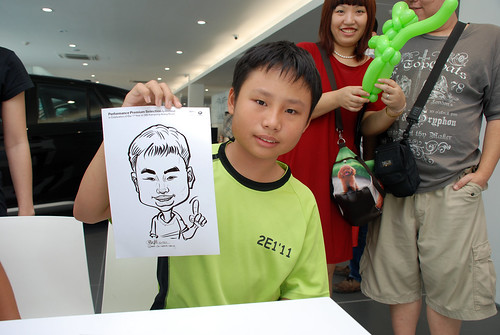 Caricature live sketching for Performance Premium Selection first year anniversary - day 3 - 18