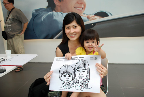Caricature live sketching for Performance Premium Selection first year anniversary - day 3 - 16