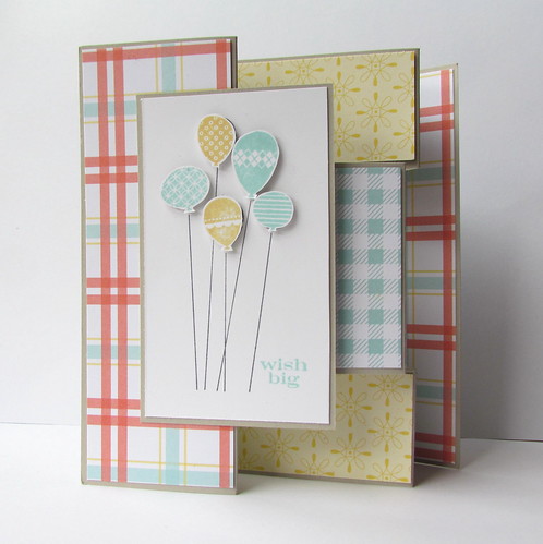 Patterned Party Tri Shutter Card
