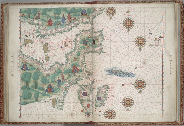 Portuguese manuscript map of Western Europe and NW Africa